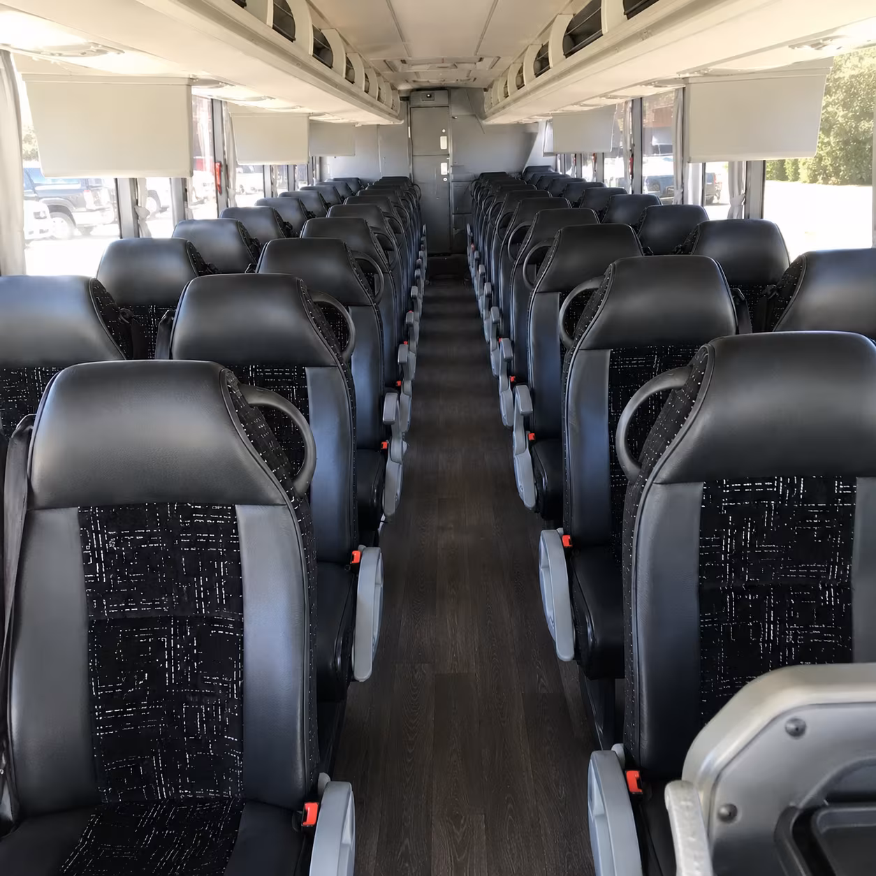hickory charter bus rental interior