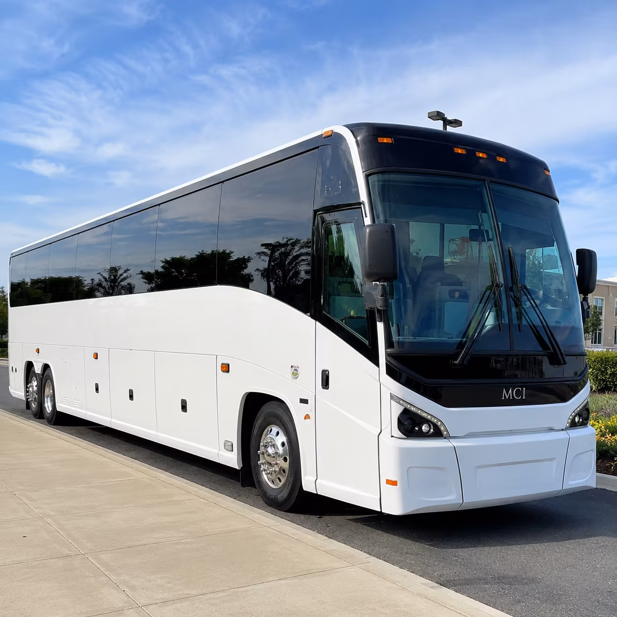 high point charter bus rental exterior