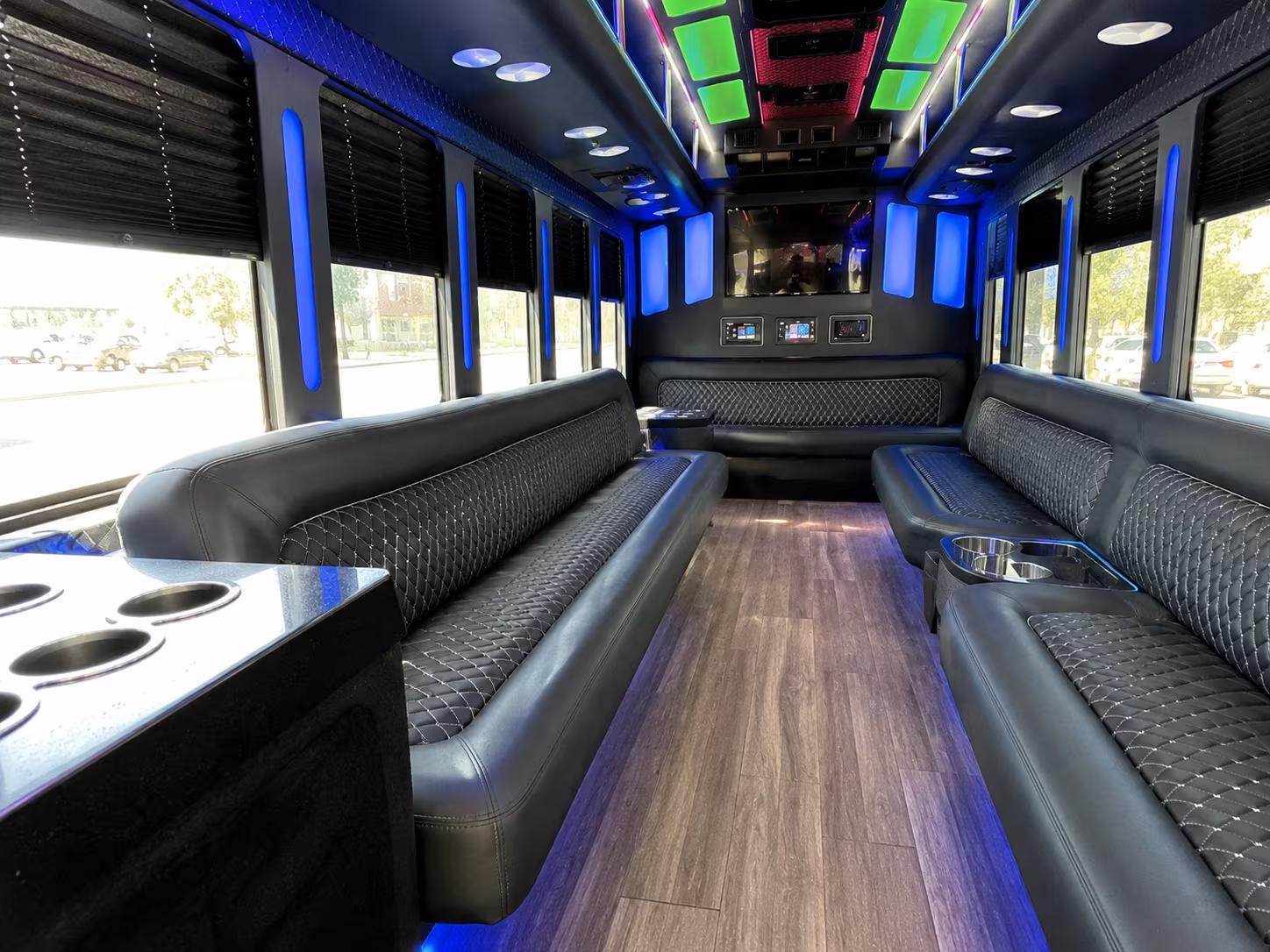 mooresville 15 passenger party bus inside