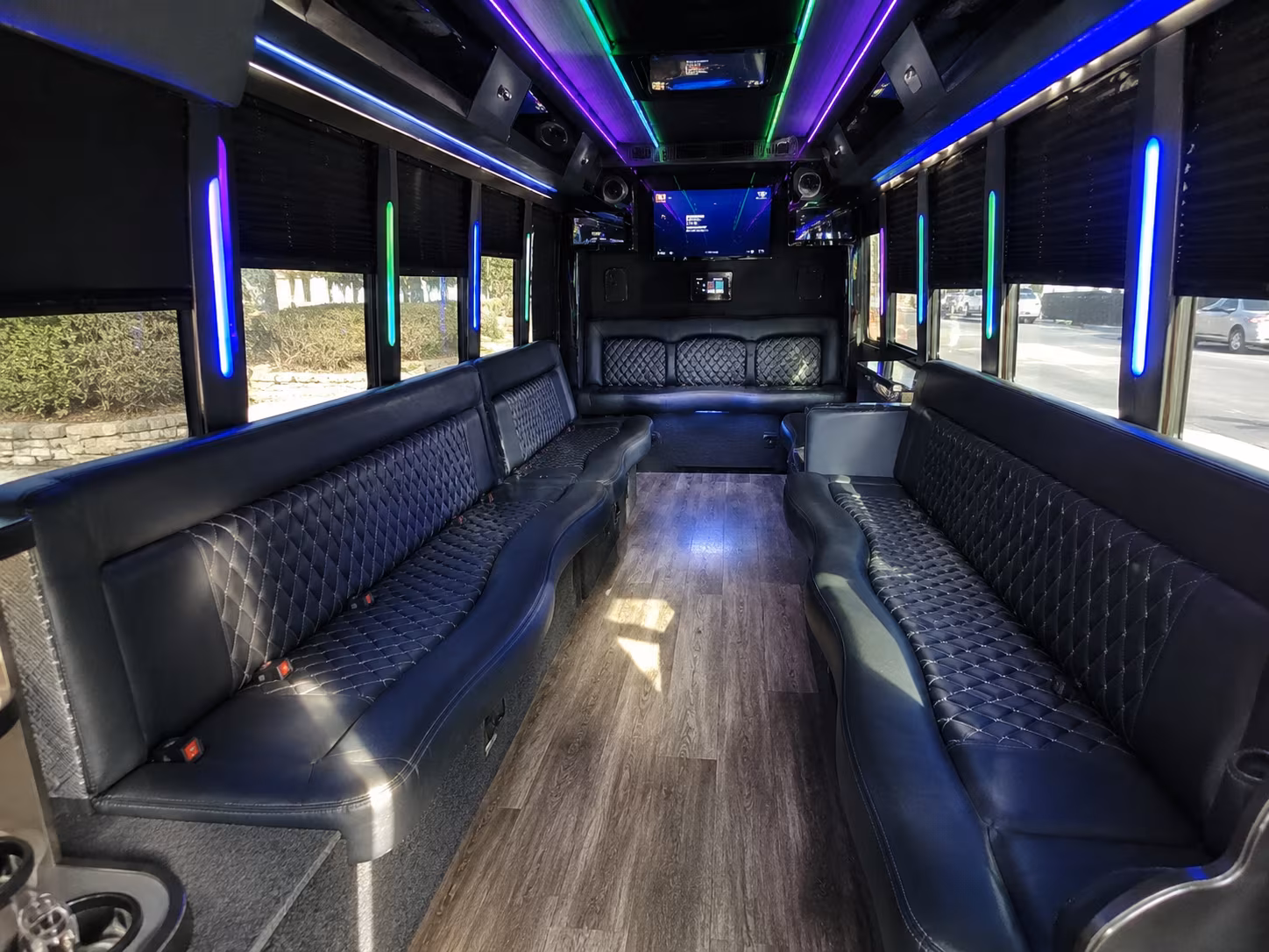 mooresville 15 passenger party bus interior