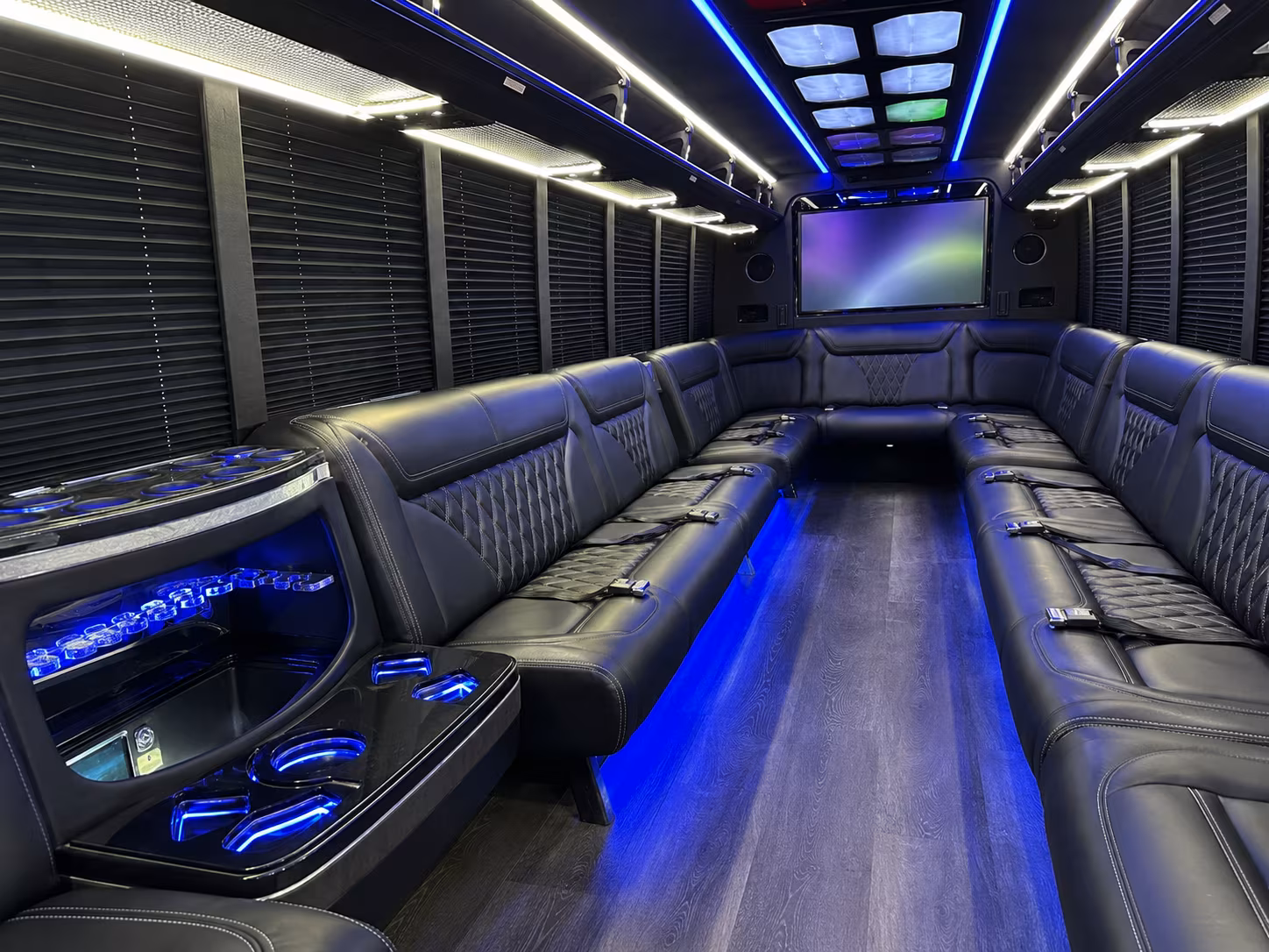 mooresville 20 passenger party bus inside