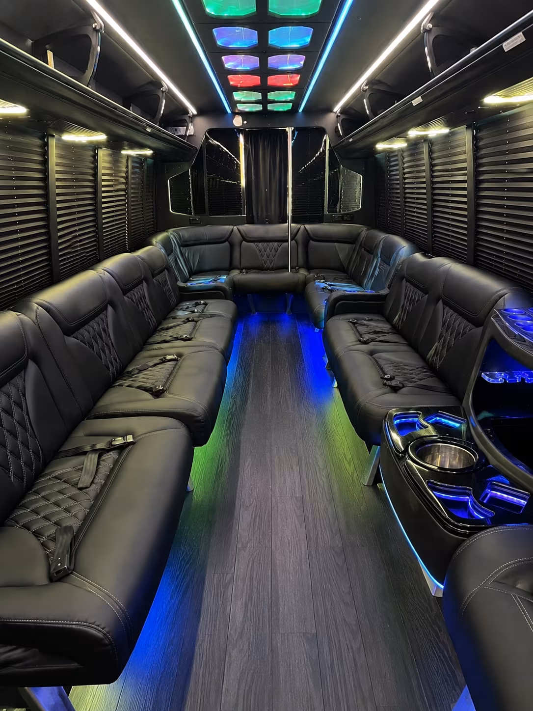 mooresville 20 passenger party bus interior