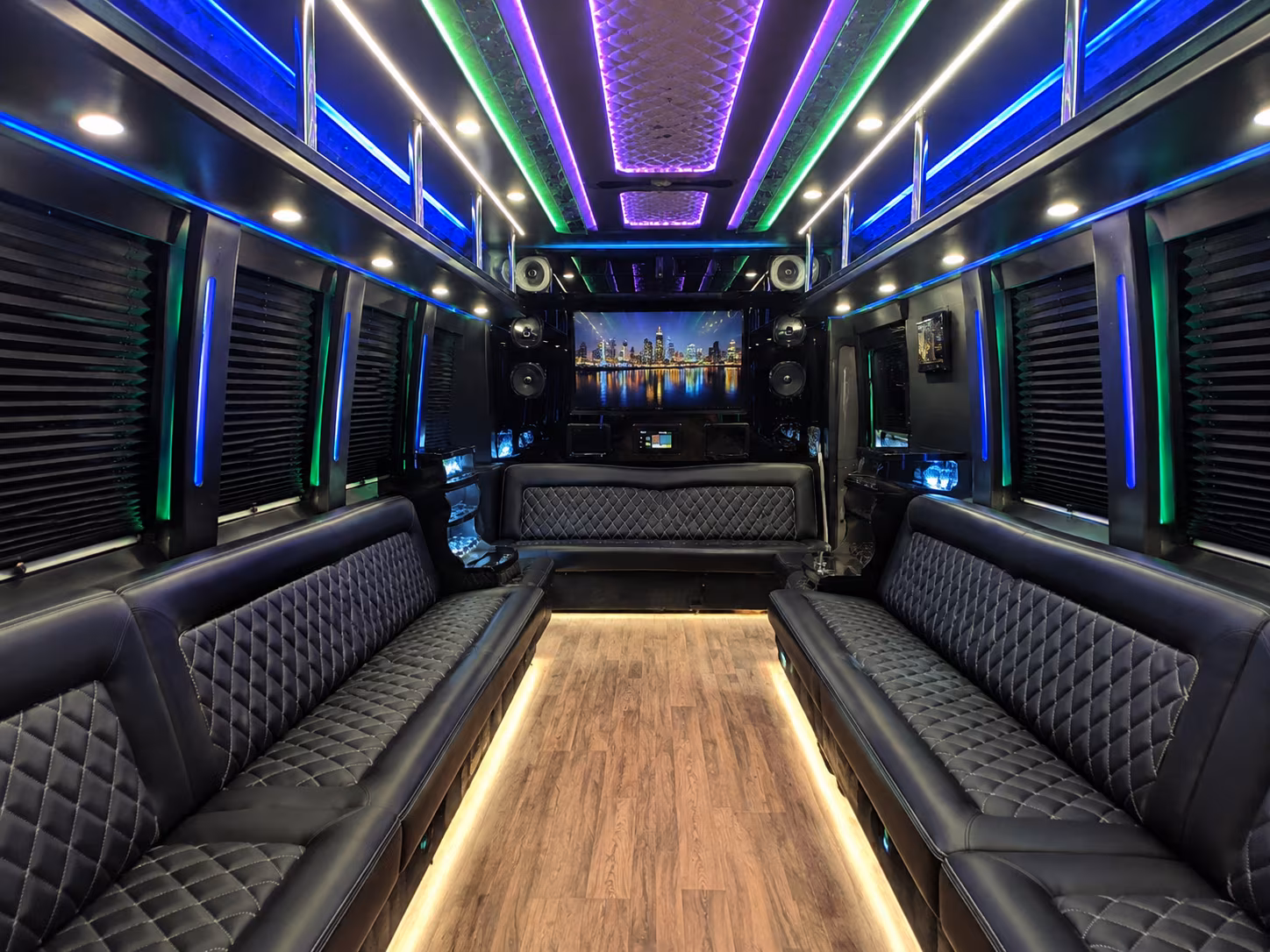 mooresville 25 passenger party bus interior
