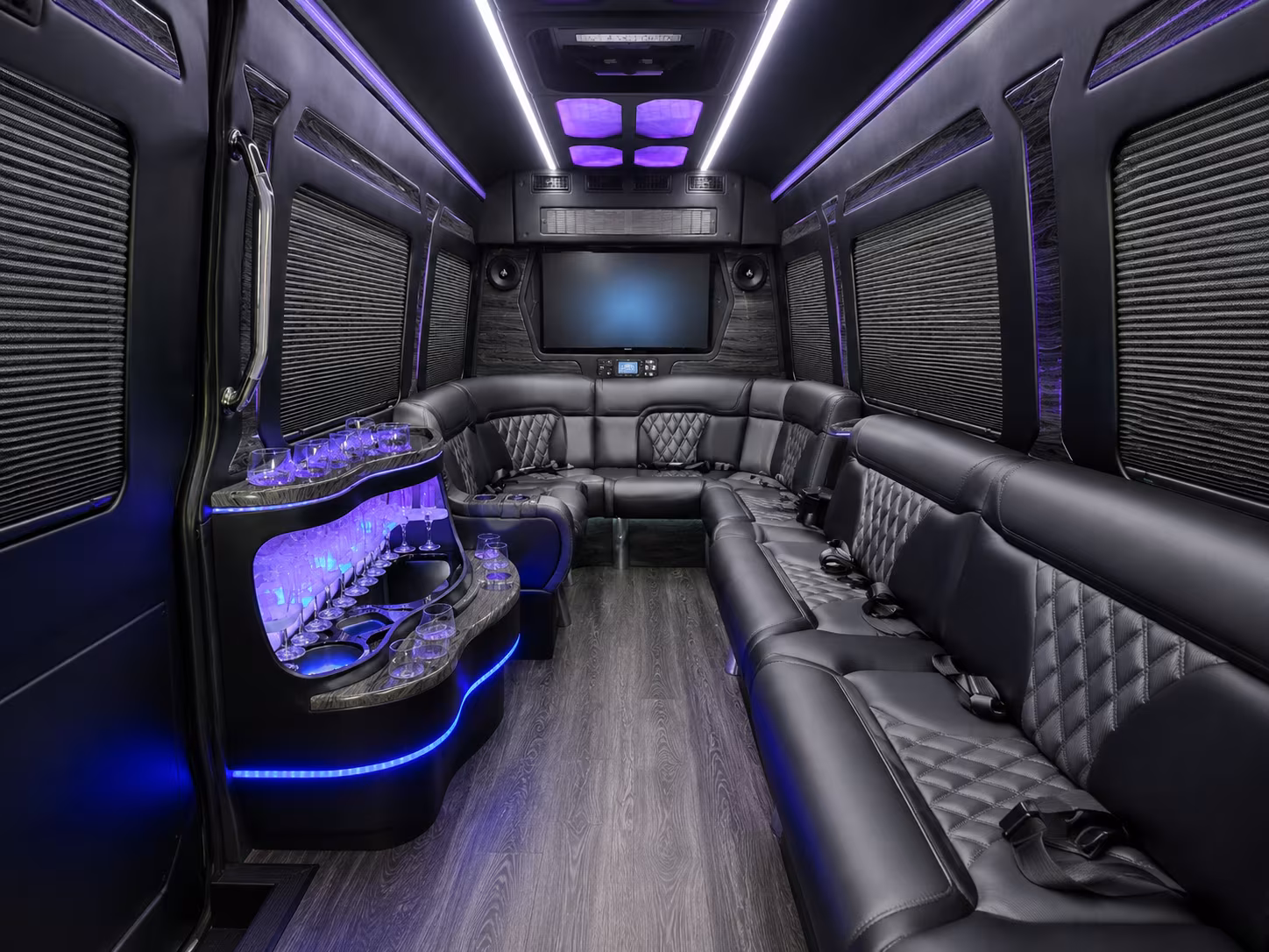 mooresville 30 passenger party bus interior