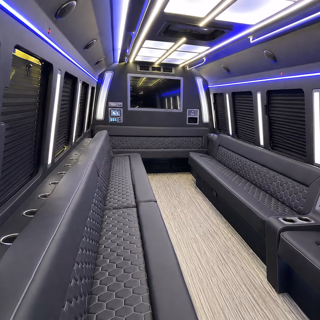 mooresville 40 passenger party bus inside