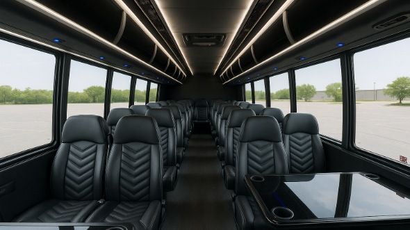 Interior of Charter Bus Company Mooresville's 15 Passenger Minibus in Mooresville