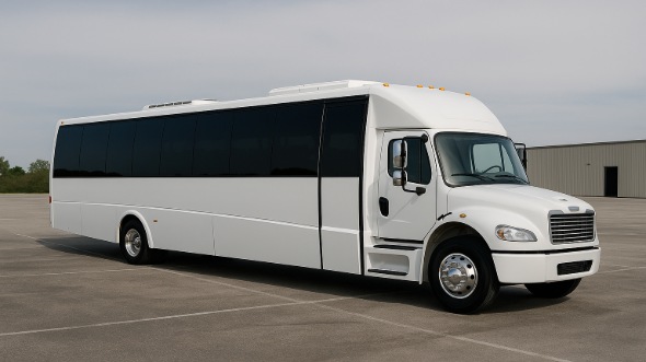 Exterior of Charter Bus Company Mooresville's 18 Passenger Minibus in Mooresville
