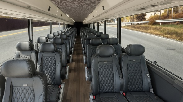 Interior of Charter Bus Company Mooresville's 20 Passenger Mini bus in Mooresville
