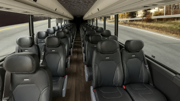Interior of Charter Bus Company Mooresville's 28 Passenger Mini bus in Mooresville
