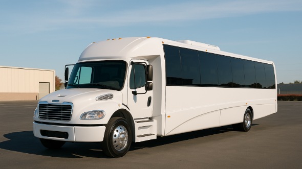 Exterior of Charter Bus Company Mooresville's 35 Passenger Minibus in Mooresville
