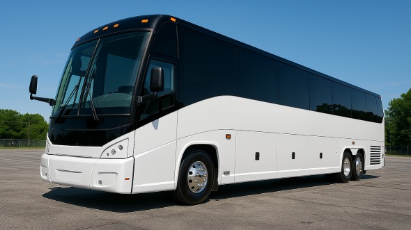 Exterior of Charter Bus Company Hickory's 50 Passenger Charter Bus in Hickory