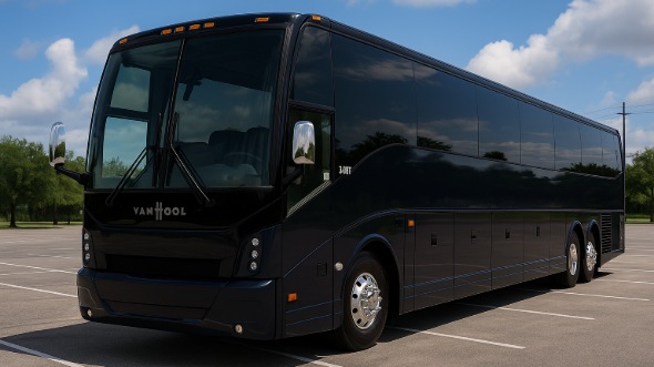 Exterior of Charter Bus Company Mooresville's 55 Passenger Charter Bus in Mooresville