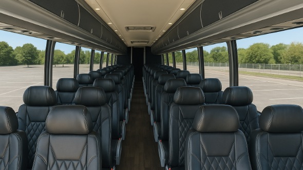 mooresville 50 passenger charter bus inside