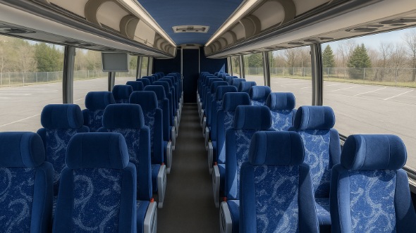 mooresville 55 passenger charter bus inside