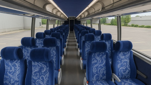 mooresville 56 passenger charter bus inside