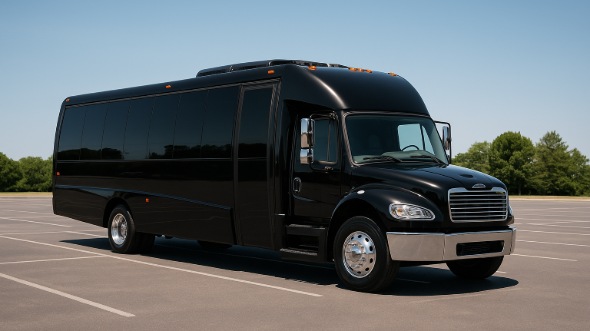 Exterior of Charter Bus Company Mooresville's Party Bus in Mooresville