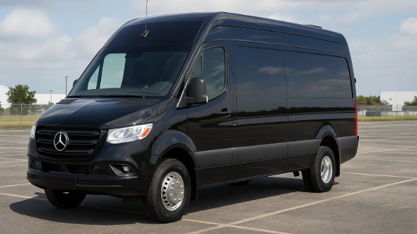 Exterior of Charter Bus Company Mooresville's Sprinter Limo in Mooresville